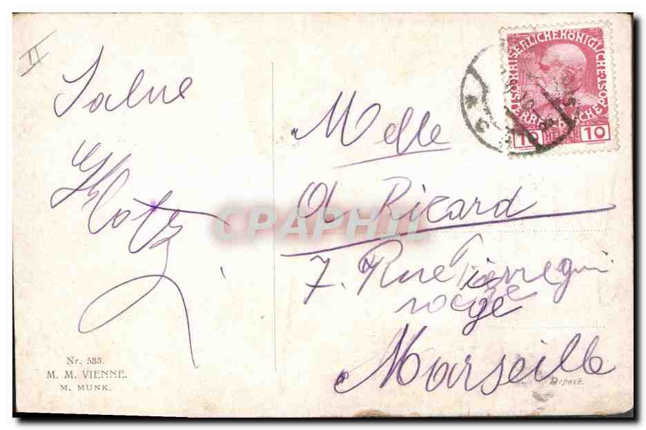 CPA Fantaisie Homme  — Verso