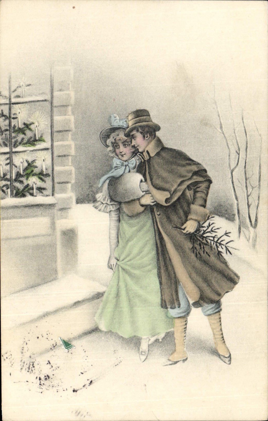 Couple en hiver — Paris — éditeur Série 2509