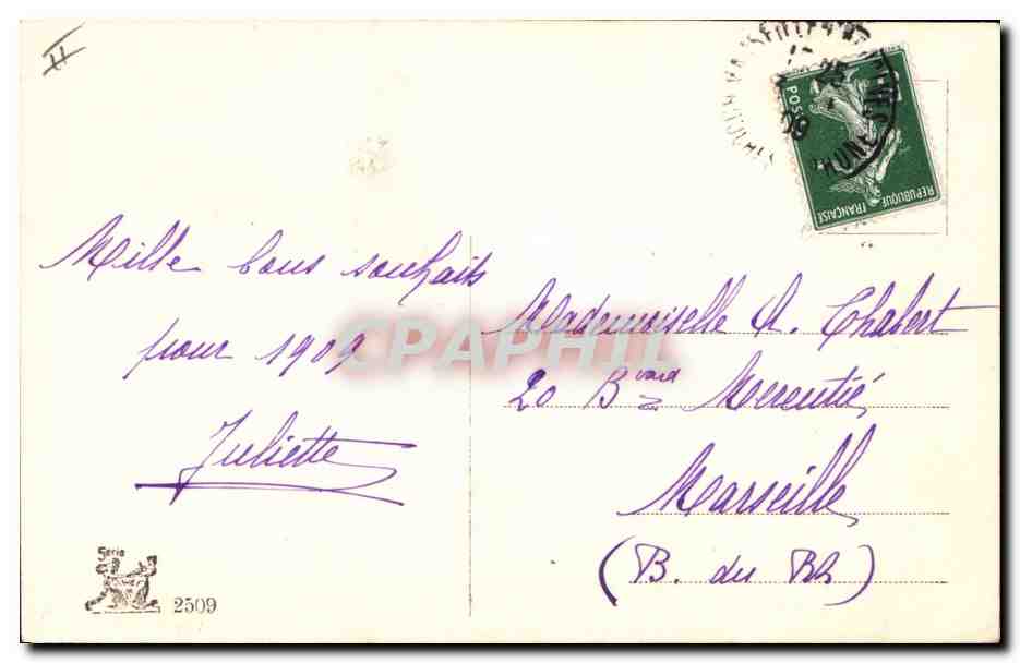 Couple en hiver — Paris — éditeur Série 2509 — Rückseite