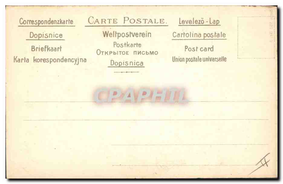 Fête de Pâques — jeune femme avec lapins — série 932 n° 3 — Rückseite