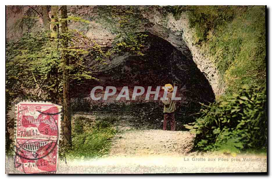 CPA Grotte Grottes La grotte aux fees pres Vallorbe
