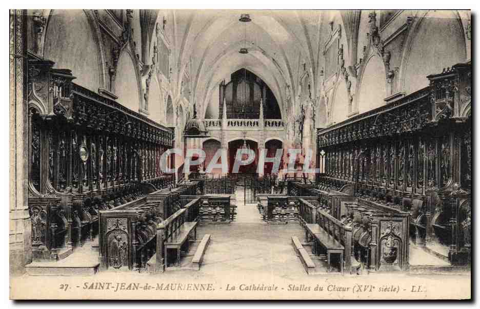 CPA Orgue Saint Jean de Maurienne La cathedrale Stalles du choeur