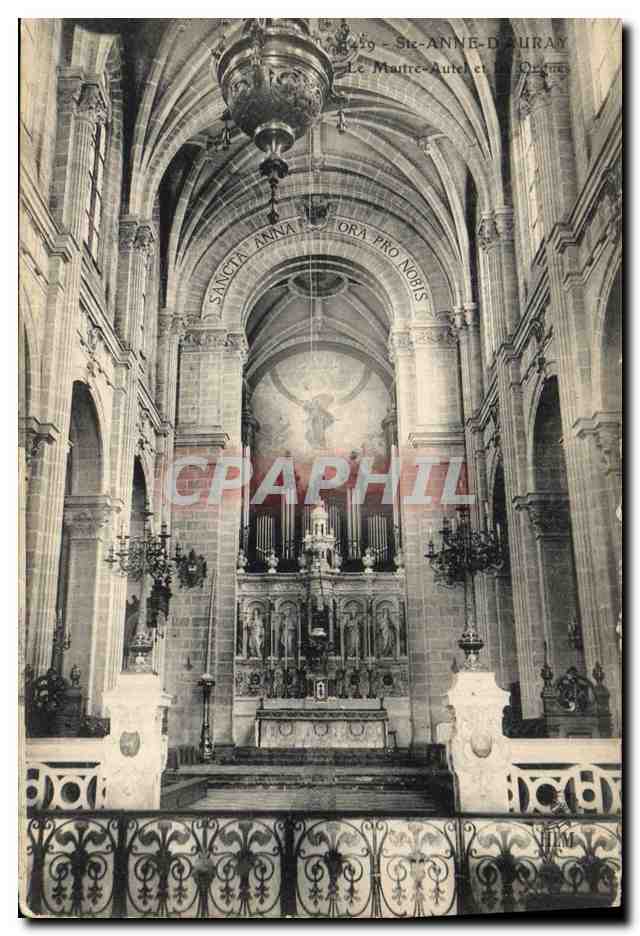 CPA Orgue Ste Anne d'Auray Le maitre autel et les orgues