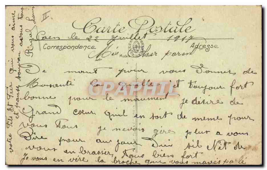 CPA Orgue Caen Saint pierre Les orgues  — Rückseite