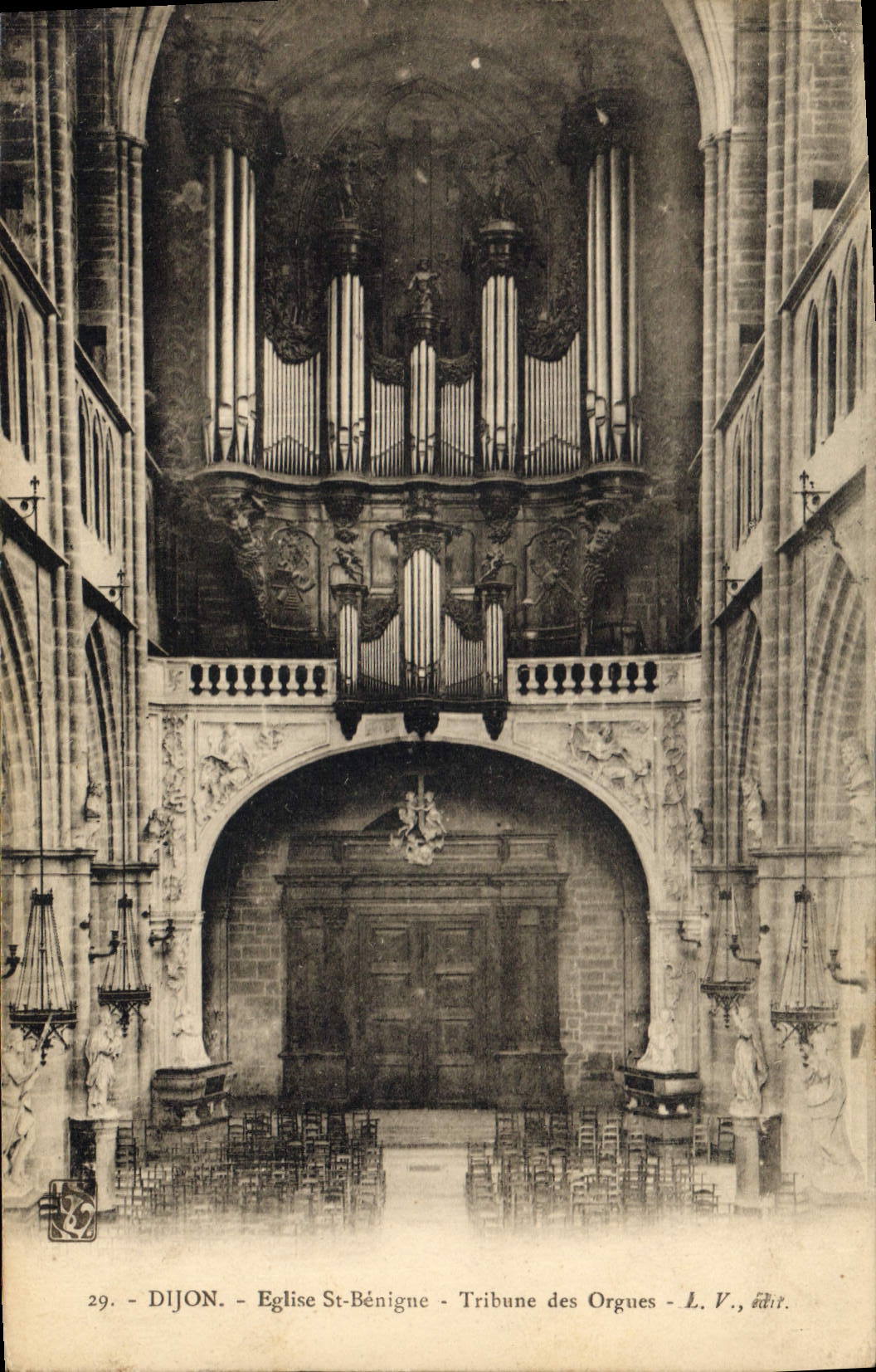 CPA Orgue Dijon Eglise St Benigne Tribune des orgues