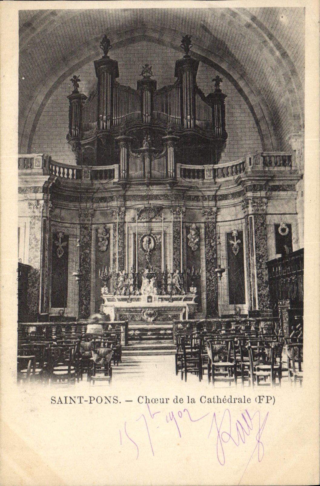 CPA Orgue Saint Pons Choeur de la cathedrale