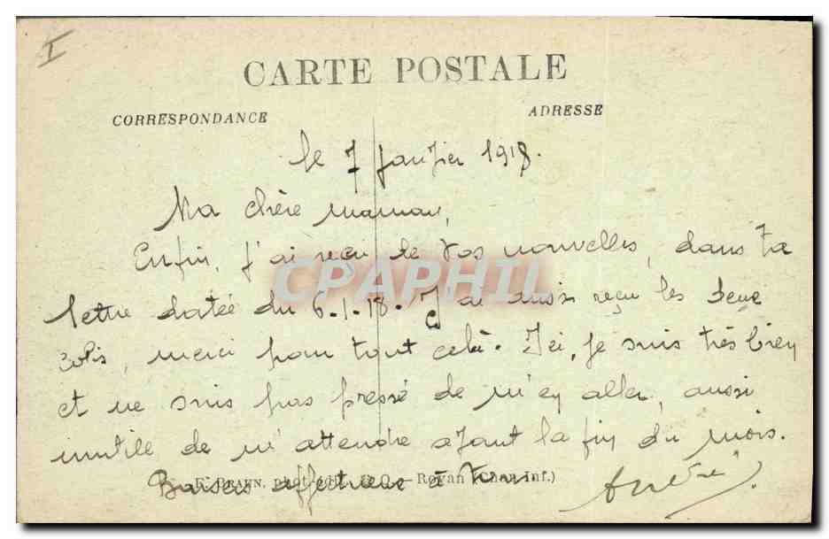 CPA Palais de Justice et la place du Murier Angouleme — Verso