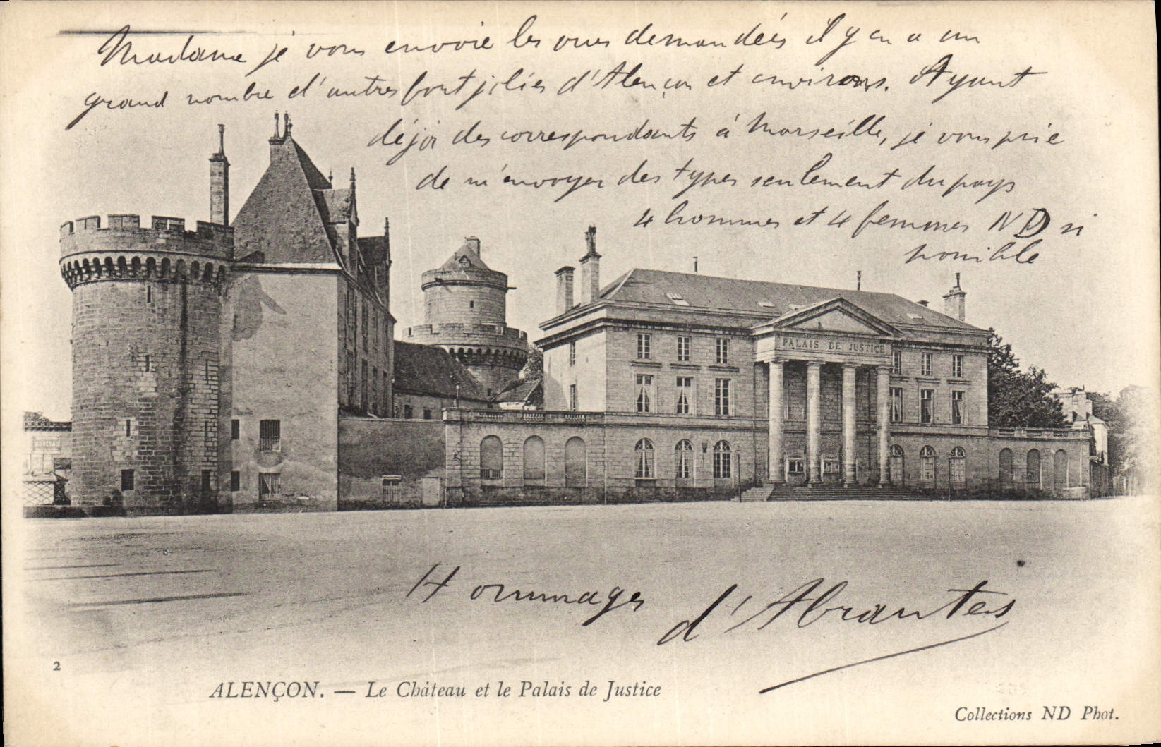 CPA Alencon Le chateau et le Palais de Justice 