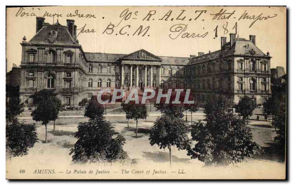 CPA Palais de Justice Amiens