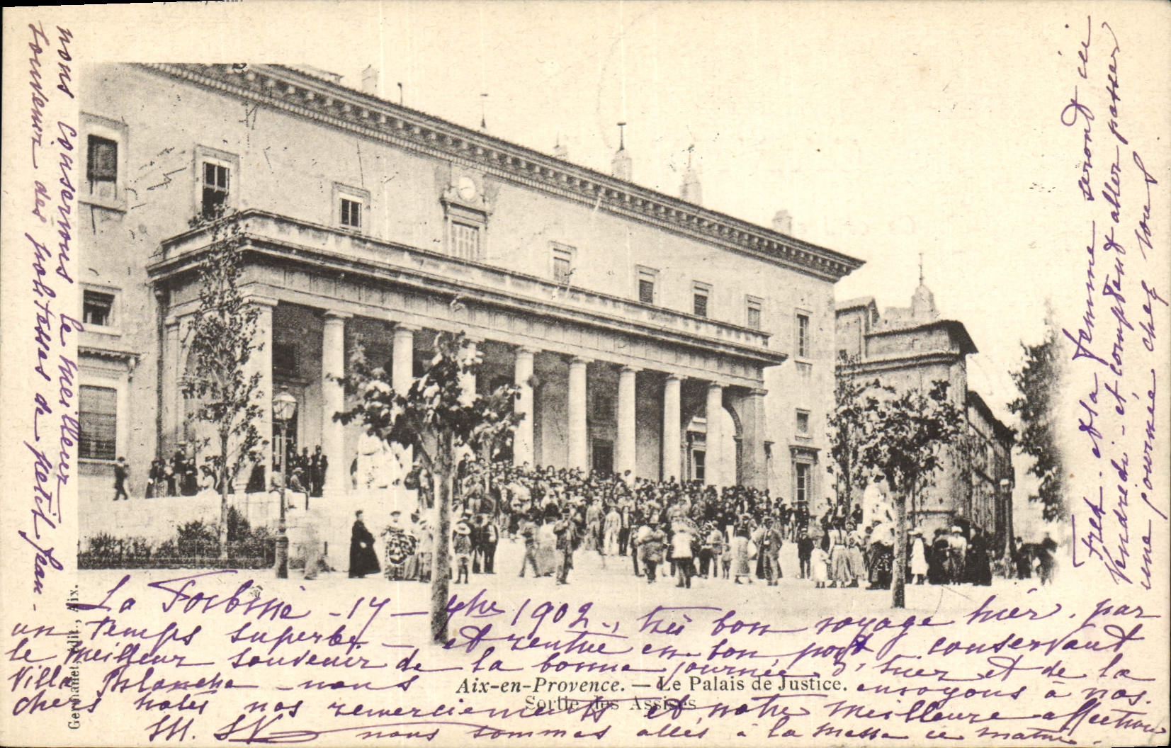 Aix-en-Provence — Le Palais de Justice — Sortie des Assises
