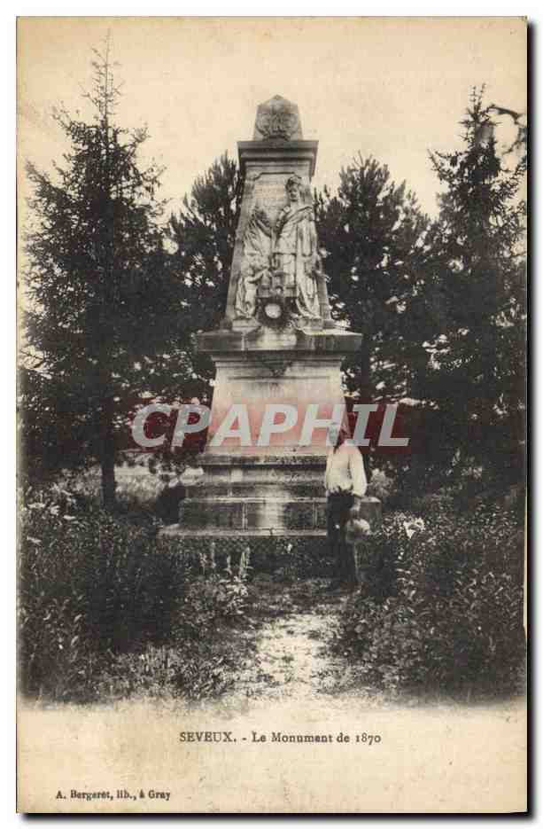 Seveux - Le Monument de 1870 — A. Bergaret, lib., à Gray