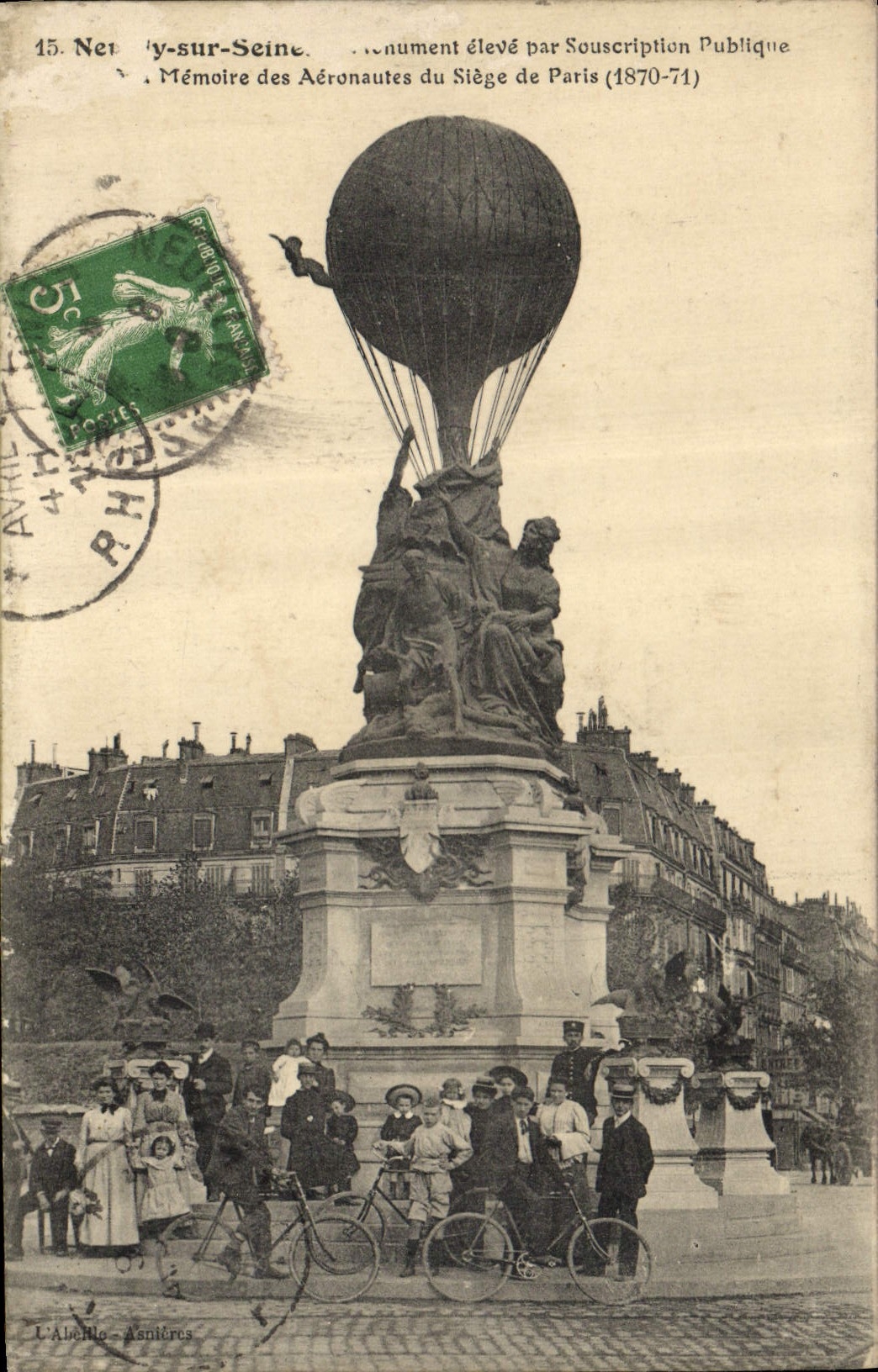 Nerly-sur-Seine — Monument aux Aéronautes du Siège de Paris (1870-71) — L'Alcèlle - Aenières