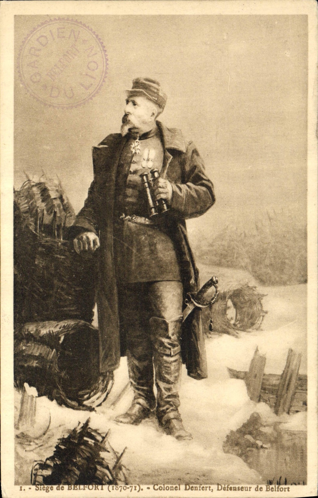 Siège de Belfort (1870-71) — Colonel Denfert, Défenseur de Belfort — éditeur J.B. Schmitt & Cie, Belfort