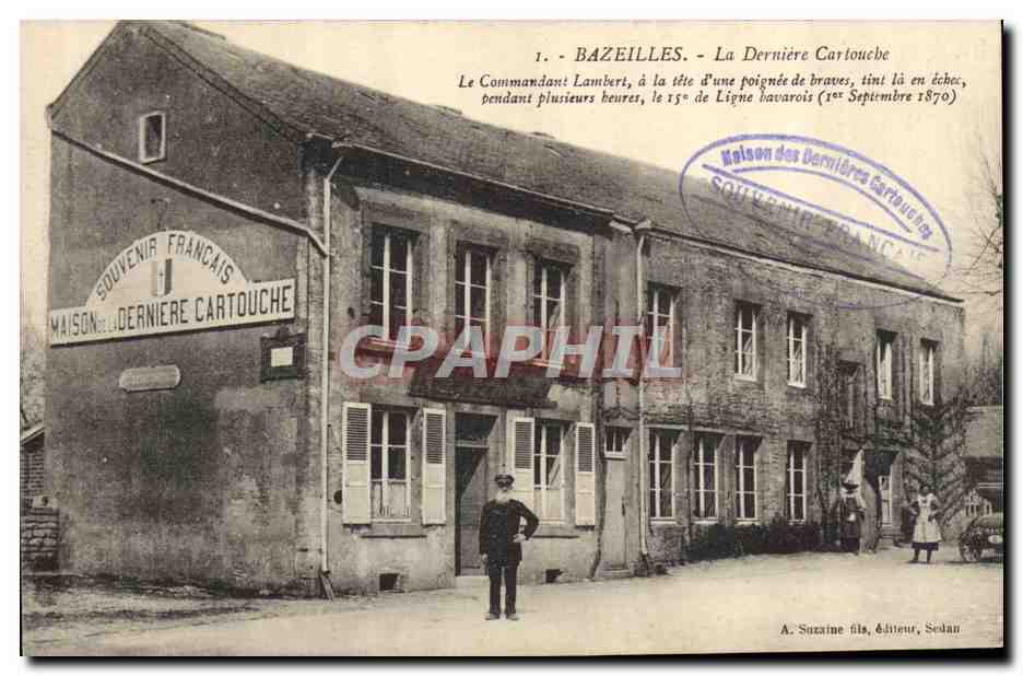 Bazeilles - The Last Cartridge — Maison des Souvenirs Français, published by A. Suzaine fils, Sedan