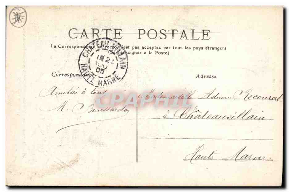Champigny — Ruinen eines Hauses, bombardiert von den Preußen (Krieg 1870-71) — Verlag Bellacot, Nr. 13 — Rückseite