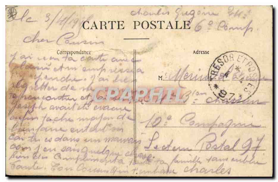 Granges (Vosges) — Monument Commémoratif — CL.C. M. N° 1556 — Reverso