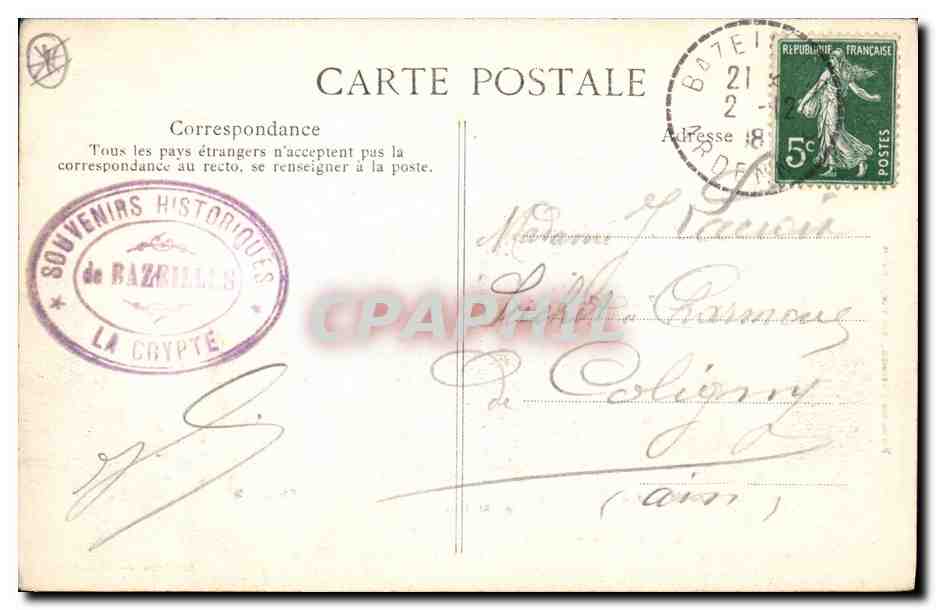 Sedan-Donchery — Vorbereitungen der Kapitulation von Sedan in der Stadtpräsidenten-Kammer von Donchery, Nacht vom 1. zum 2. September 1870 — Gemälde von Werner — Rückseite