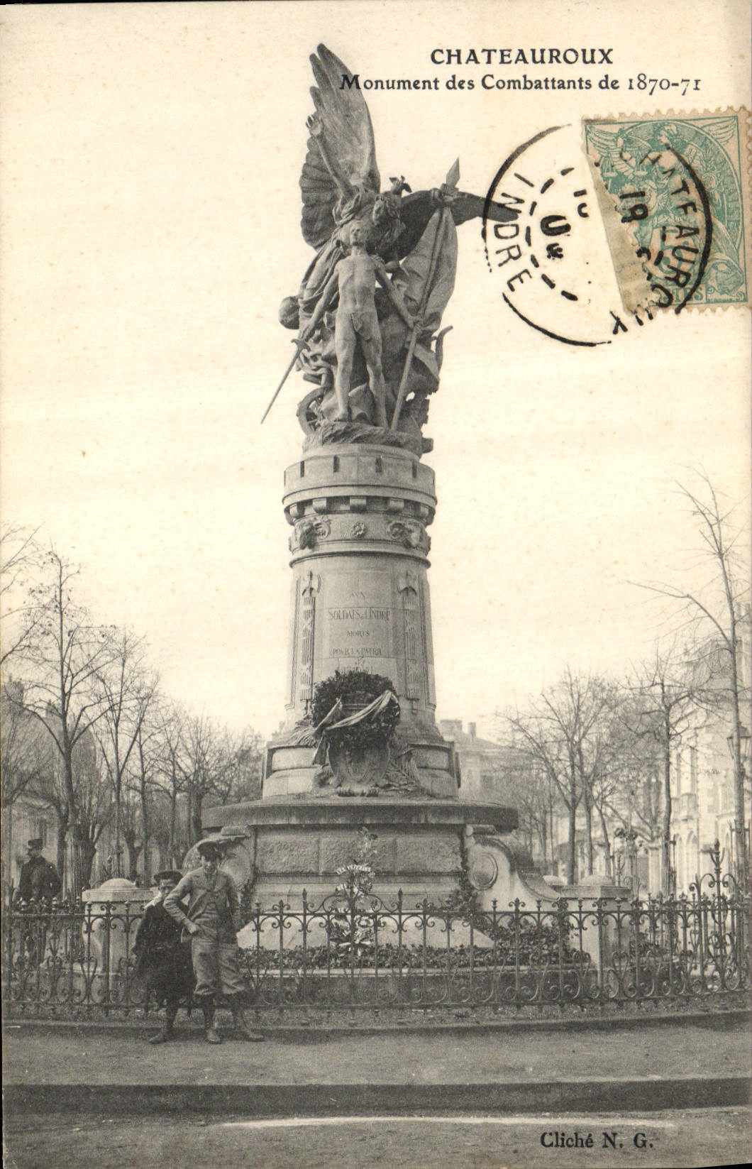 Châteauroux — Monument des Combattants de 1870-71 — Cliché N. G.