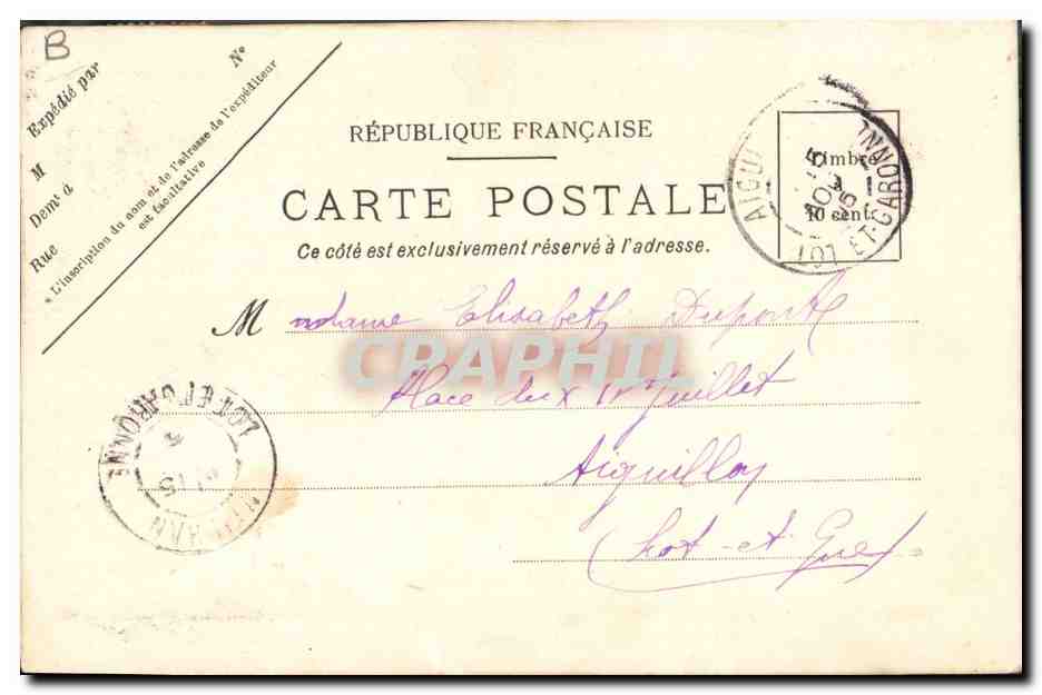 CPA Fantaisie Toilee Fleurs  — Rückseite
