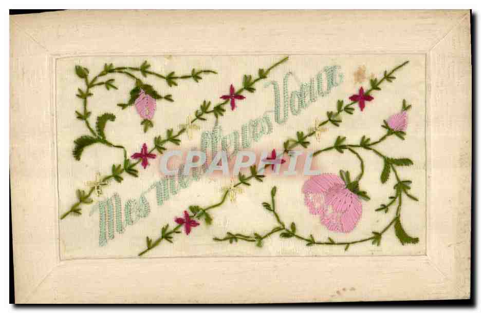 CPA Fantaisie Toilee Fleurs 