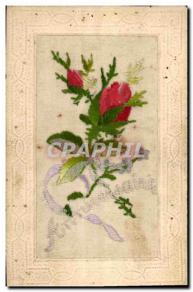 CPA Fantaisie Toilee Fleurs 