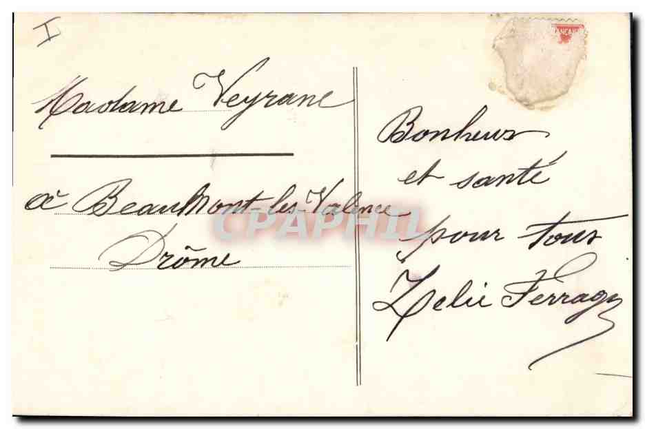 CPA Fantaisie Toilee Fleurs  — Rückseite