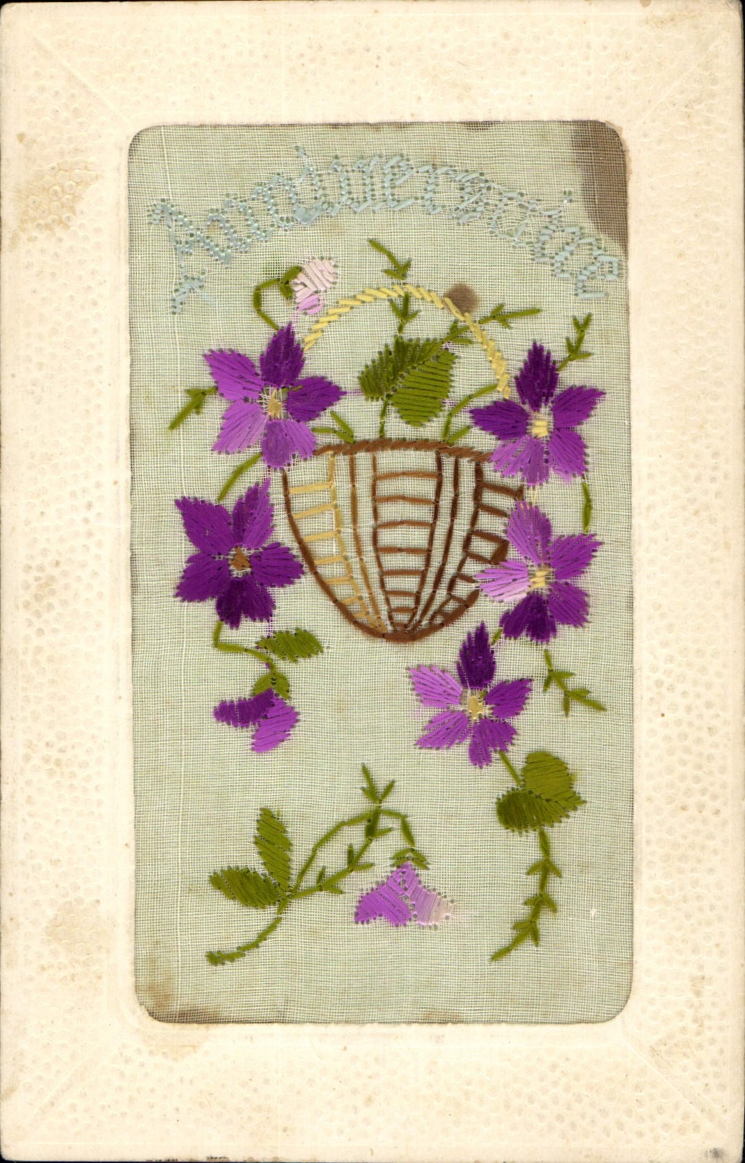 CPA Fantaisie Toilee Fleurs 