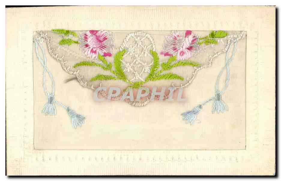 CPA Fantaisie Toilee Fleurs 