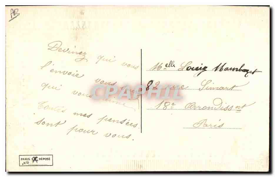 CPA Fantaisie Toilee Fleurs  — Verso