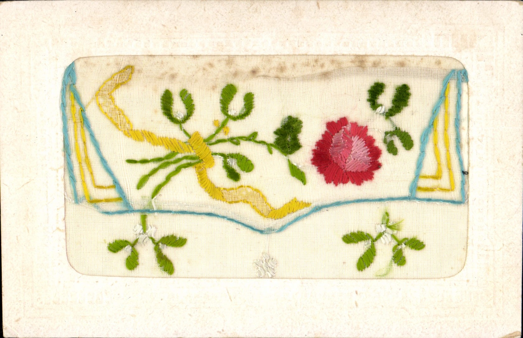 CPA Fantaisie Toilee Fleurs 