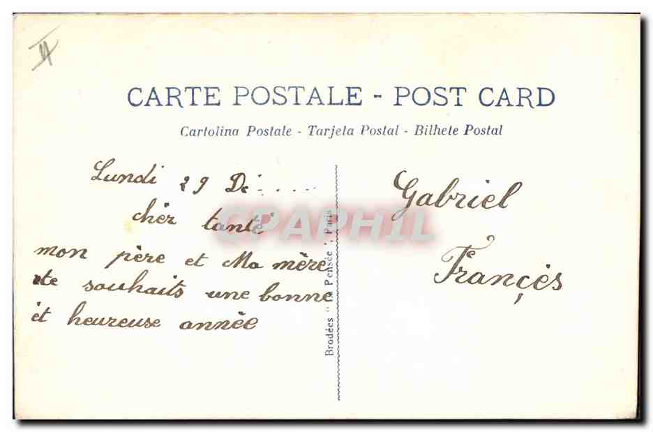 CPA Fantaisie Toilee Fleurs  — Rückseite