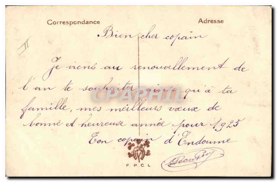 CPA Fantaisie Toilee Fleurs  — Rückseite