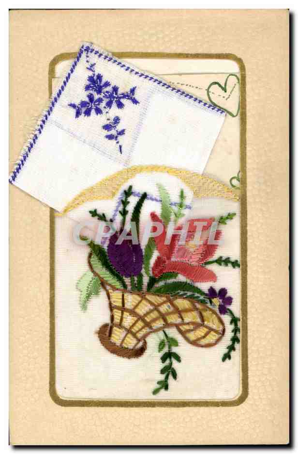 CPA Fantaisie Toilee Fleurs 