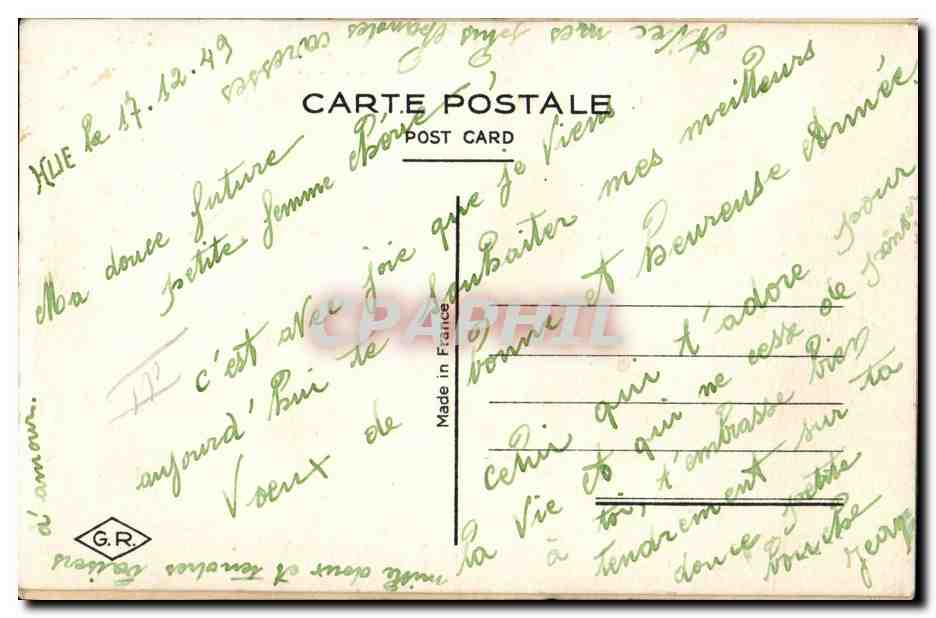 CPA Fantaisie Toilee Fleurs  — Rückseite