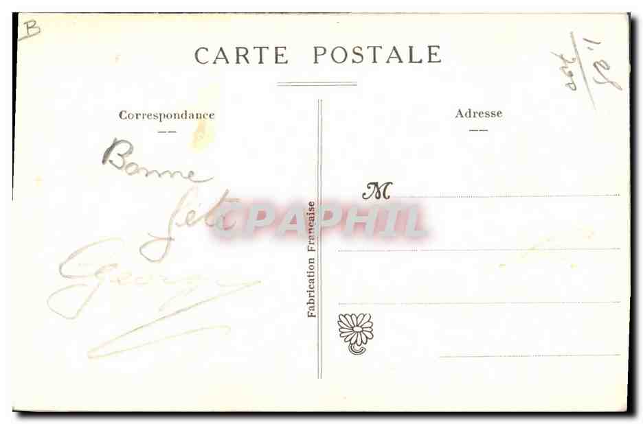 CPA Fantaisie Toilee Fleurs Prenom Louise — Rückseite