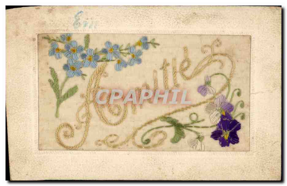 CPA Fantaisie Toilee Fleurs 