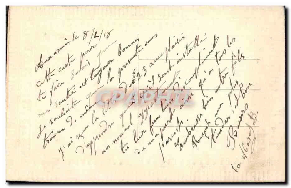 CPA Fantaisie Toilee Fleurs  — Rückseite