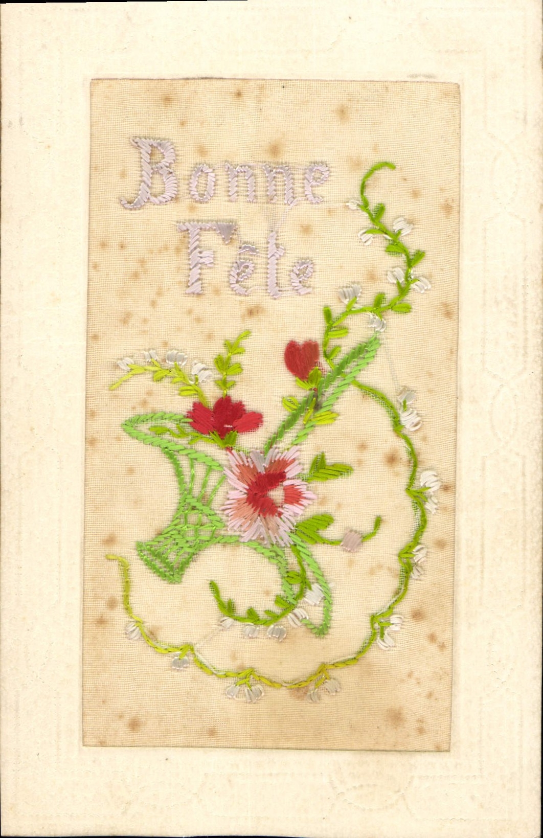 CPA Fantaisie Toilee Fleurs 
