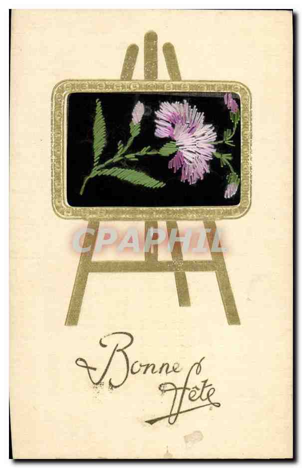 CPA Fantaisie Toilee Fleurs 