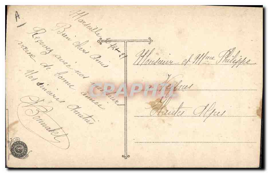 CPA Fantaisie Toilee Fleurs  — Rückseite