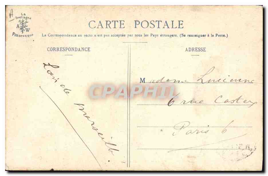 CPA Folklore Capot de Baud  — Verso