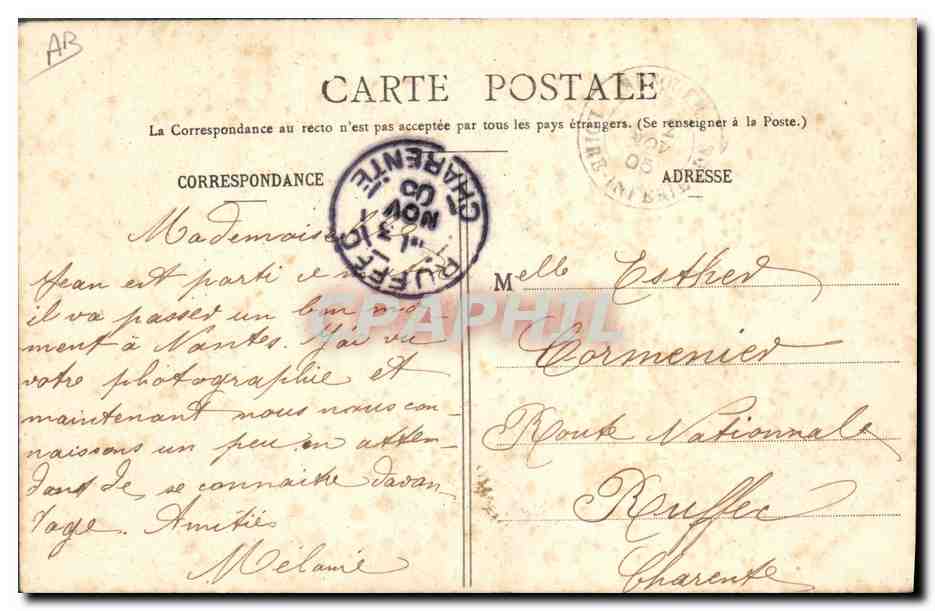 CPA Folklore A Guerande Costume de fete des paludiers  — Verso