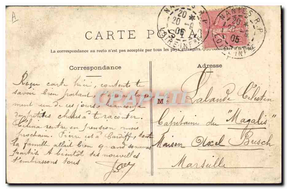 CPA Folklore Saille Costume de Paludier et Paludiere  — Verso