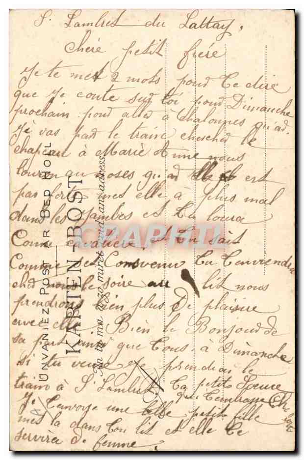 CPA Folklore Morlaix Pecheuse du bas de la riviere  — Verso