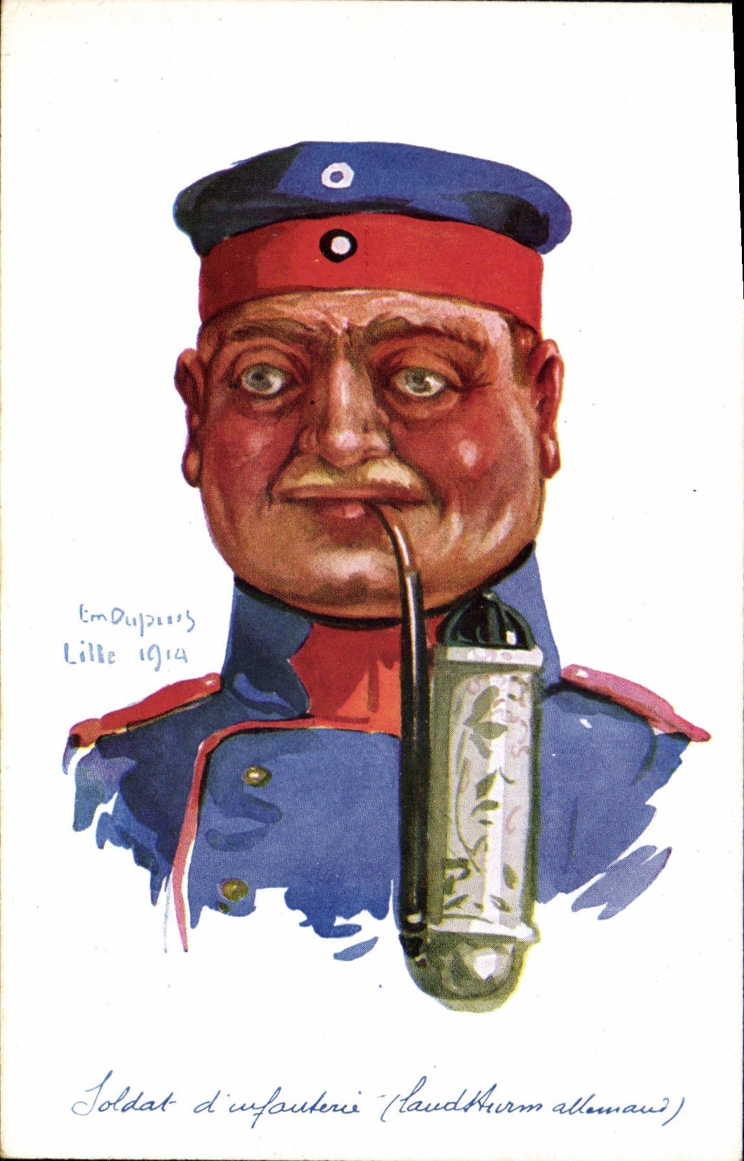 CPA Fantaisie Illustrateur Dupuis Militaria Soldat d'infanterie 
