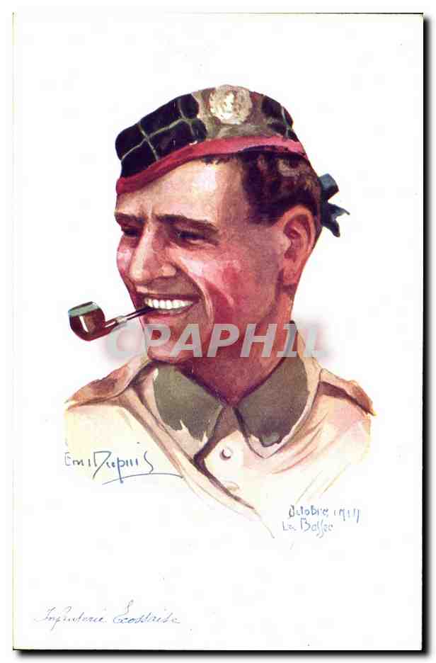 CPA Fantaisie Illustrateur Dupuis Militaria Infanterie Ecossaise Ecosse