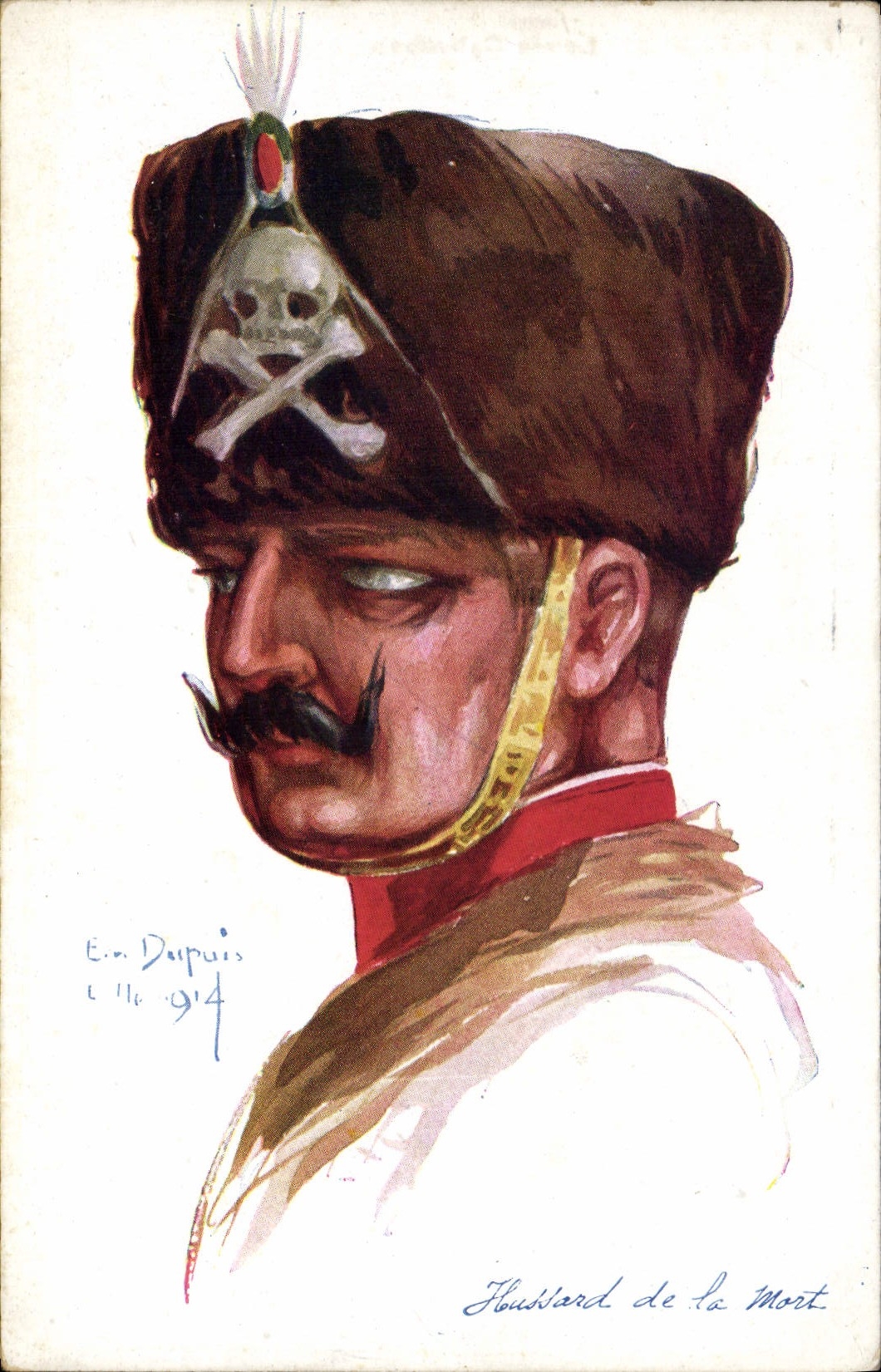 CPA Fantaisie Illustrateur Dupuis Militaria Hussard de la mort