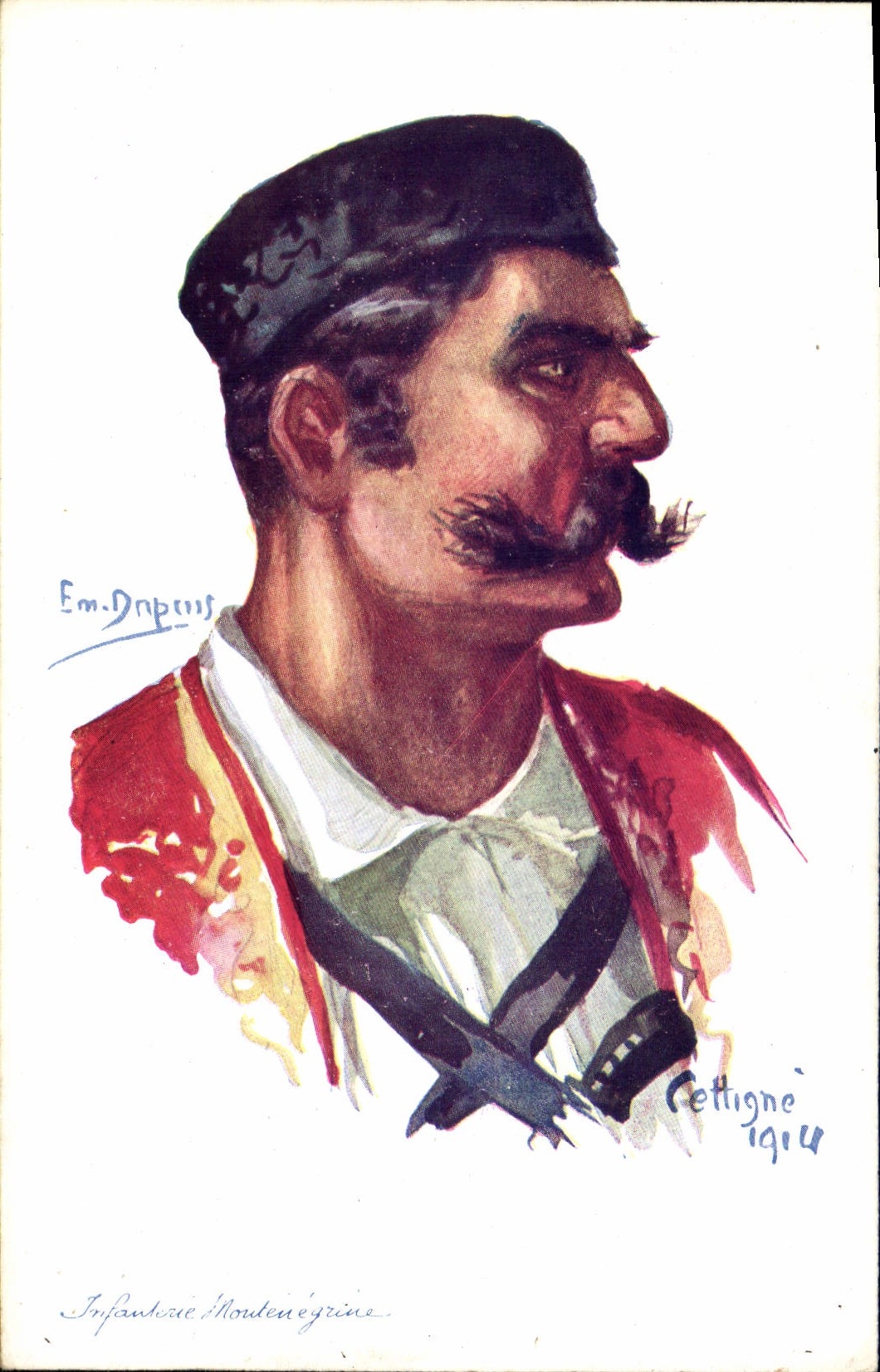 CPA Fantaisie Illustrateur Dupuis Militaria Infanterie Montenegrine Montenegro