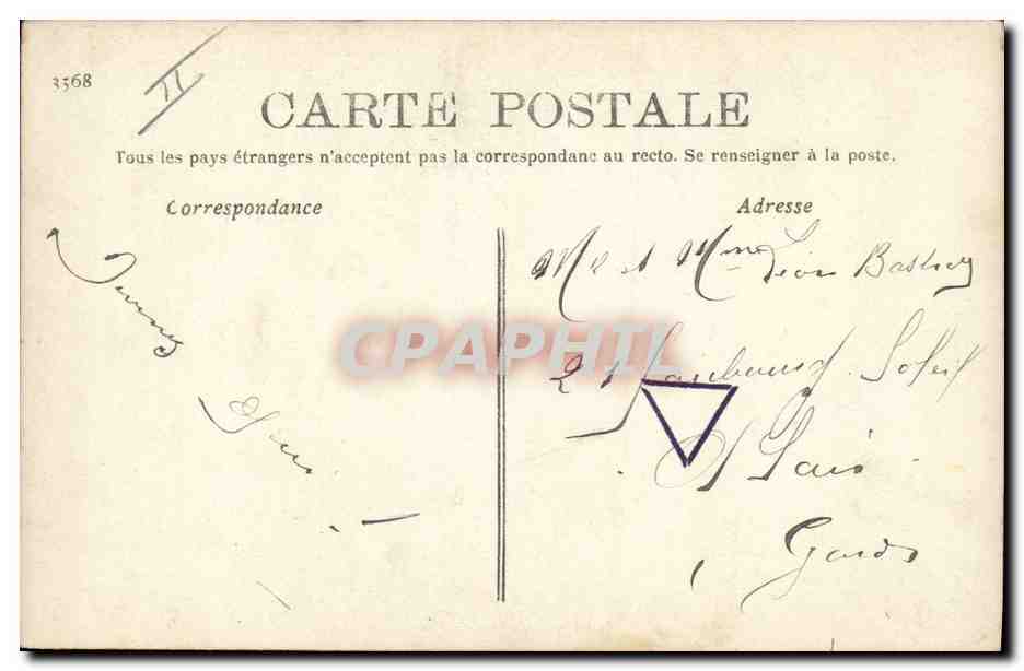 Poisson d'Avril — femme tenant un panier de pièces, un sac et un coffre à bijoux — éditeur A&S n°763 — Verso