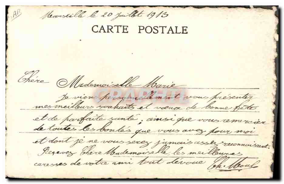 CPA Fantaisie (dessin a la main) Eglise  — Verso